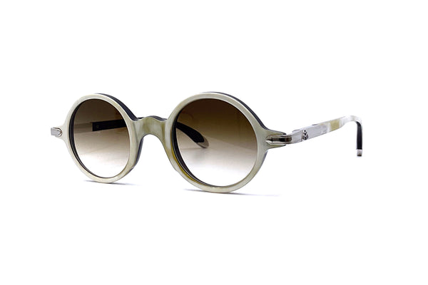 Maybach Eyewear - The Alternative II (Palladium Plated | White Marble/Black | Umber Brown)