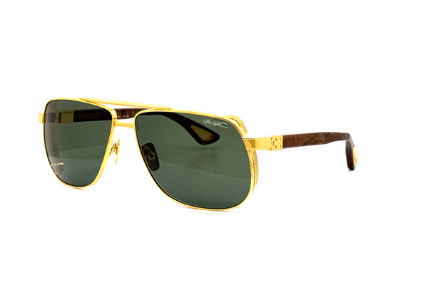 BUGATTI - 100 (24K Yellow Gold/Burl Wood Acetate | G-15 Lens)