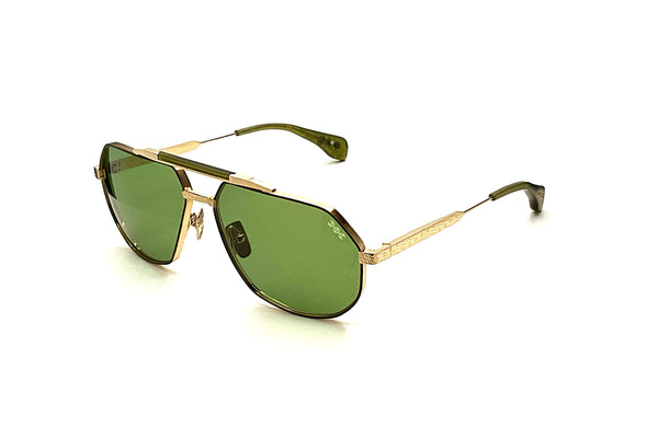Hoorsenbuhs Sunglasses - Model XII (Yellow Gold/Matte Army Green)