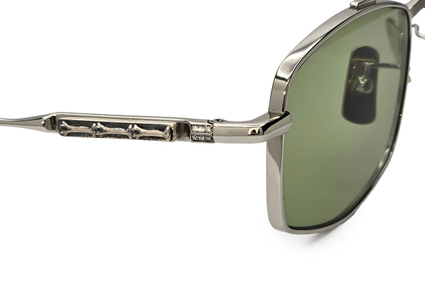 Jeweled Collection - Cutler and Gross x The Great Frog Bowie (Silver/Green) with 0.24ct Diamonds