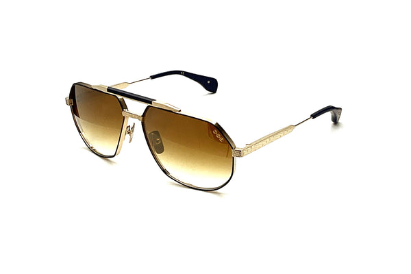 Hoorsenbuhs Sunglasses - Model XII (White Gold/Matte Navy Blue)