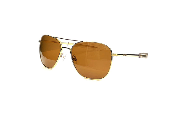 Randolph - Aviator (23K Gold | American Tan Polarized Glass Lens) (Large)