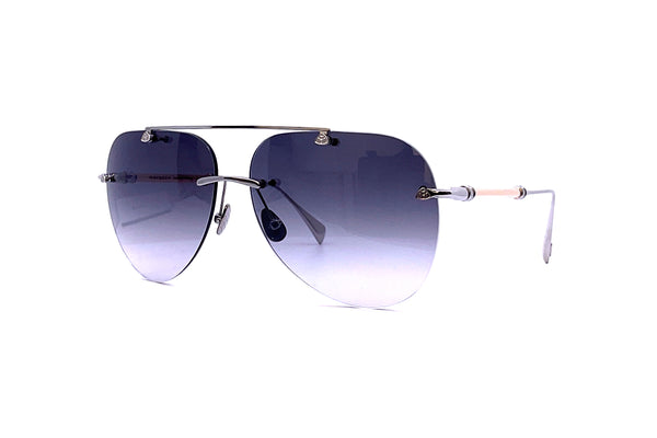 Maybach Eyewear - The Skyline I (Palladium Plated | 18k Solid Rose Gold | Blue/Grey Gradient)
