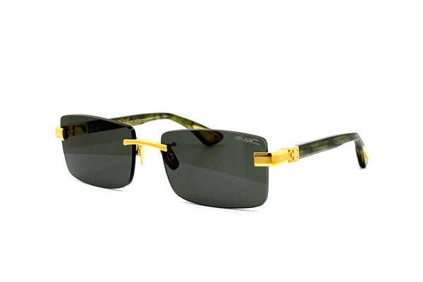BUGATTI - 36C (24K Yellow Gold/Green Marble Acetate | Dark Grey Lens)