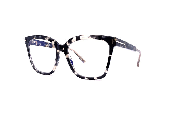 Tom Ford - TF5892-B (Shiny White Havana/Brown Crystal)