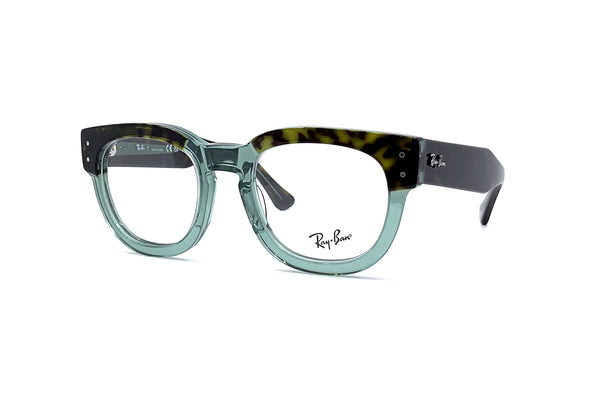 Ray-Ban - Mega Hawkeye Optics [Medium] (Polished Havana/Transparent Green)