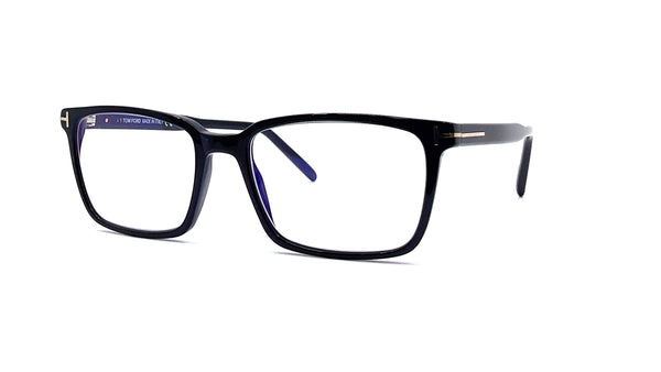 Tom Ford - Blue Block Square Acetate Opticals TF5802-B (Shiny Black)