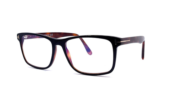 Tom Ford - Blue Block Square Opticals TF5752-B (Black Havana)