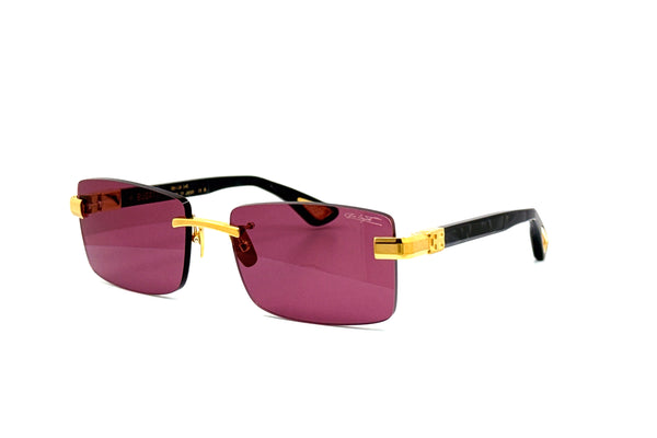 BUGATTI - 36C (24K Yellow Gold/Black Pearl Acetate | Burgundy Lens)