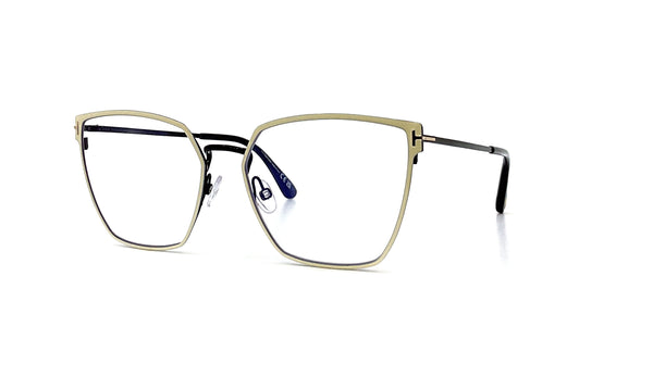 Tom Ford - Blue Block Soft Square Opticals TF5574-B (White/Black)