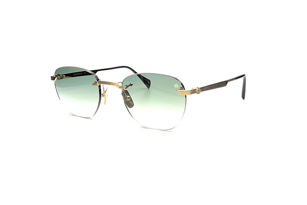 Maybach Eyewear - The Wolf II (22k Mellow Gold Plated | Black | Green Gradient)