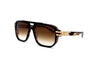 Maybach Eyewear - The Hustler I (22k Mellow Gold Plated / Black/ Tortoise | Light Bronze Gradient)