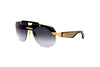 Maybach Eyewear - The Officer I (22k Mellow Gold Plated/Black Lacquer/Black | Grey Gradient)
