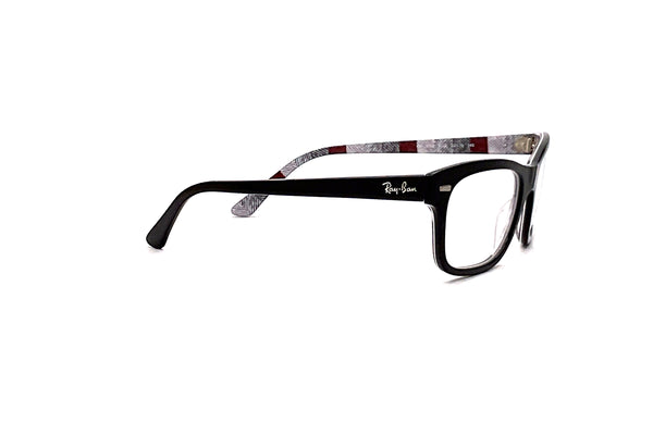 Ray-Ban - RB5383 (Black On Chevron Grey/Burgundy)