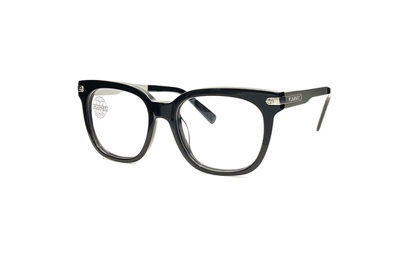 Vuarnet - VL1407 (Black/Silver) + Clip On (Pure Grey Blue Polar)