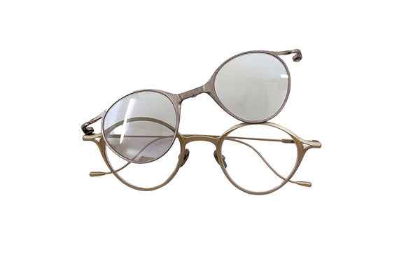 Rigards - RG1038TI (Gold) + Sun Clip (Titanium | Light Grey)