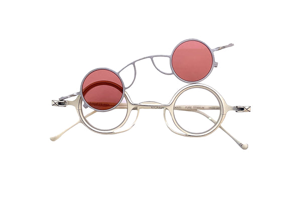 Rigards - RG0105TI (Ivory) + Sun Clip (Silver | Rouge)
