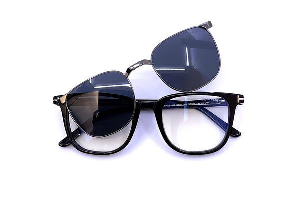 Tom Ford - TF5916-B (Shiny Black) + Sun Clip (Black)