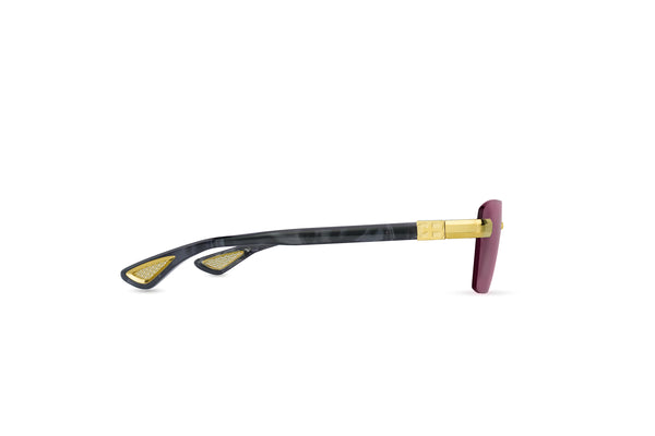 BUGATTI - 36C (24K Yellow Gold/Black Pearl Acetate | Burgundy Lens)