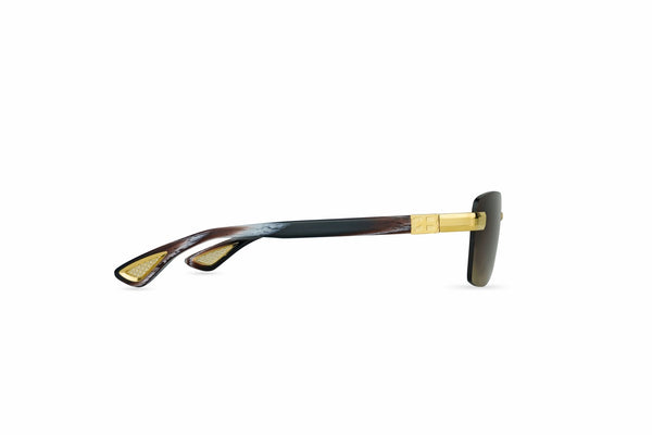 BUGATTI - 36H (24K Yellow Gold/Classic Horn Acetate | Brown Gradient Lens)