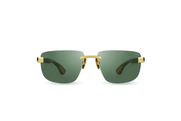 BUGATTI - 36H (24K Yellow Gold/Subtle Tortoise Acetate | Vintage Green Lens)