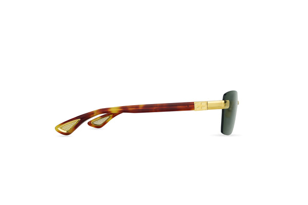 BUGATTI - 36H (24K Yellow Gold/Subtle Tortoise Acetate | Vintage Green Lens)