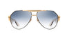 Maybach Eyewear - The King III (22k Mellow Gold Plated | Black Lacquer/Deepsea Blue Walnut Burr/Walnut/White Burr | Light Blue Gradient)