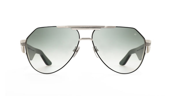 Maybach Eyewear - The King III (Palladium Plated | Black/Golden Madrone/Ebony/Forrest Green BEM | Green Gradient)