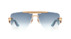Maybach Eyewear - The President II (22k Mellow Gold | Deep Teal Ocean Madrone/Bubinga/Niagara Blue Madrone | Light Blue Gradient)
