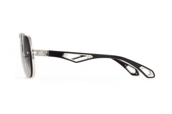 Maybach Eyewear - The King I (Platinum Plated | Tiramisu | Blue/Grey Gradient)
