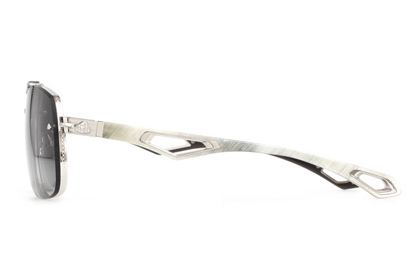 Maybach Eyewear - The King II (Platinum Plated | Light Slate | Grey)