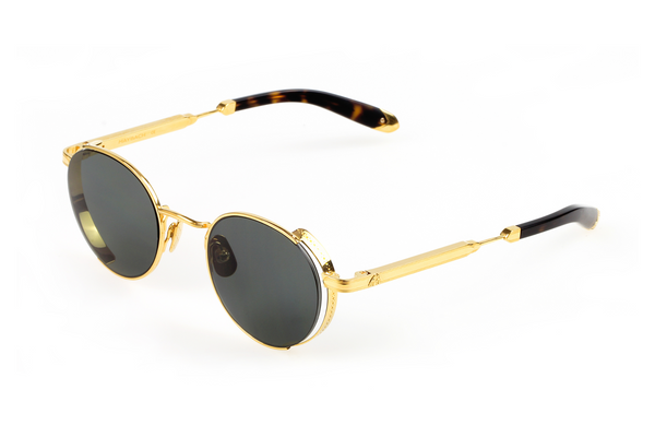 Maybach Eyewear - The Boulevard I (24k Gold Plated | Tortoise/Velvet | Dark Grey)