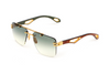 Maybach Eyewear - The President I (24k Gold Plated | Karelian Birch Burr/Forrest Green BEM | Green Gradient)
