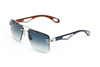 Maybach Eyewear - The President I (Platinum Plated | Royal Blue Tulip/Ebony/Amboyna | Light Blue Gradient)