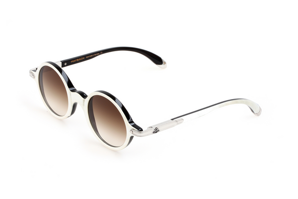 Maybach Eyewear - The Alternative II (Palladium Plated | White Marble/Black | Umber Brown)