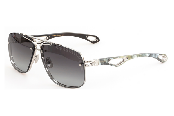Maybach Eyewear - The King II (Platinum Plated | Light Slate | Grey)