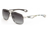 Maybach Eyewear - The King II (Platinum Plated | Light Slate | Grey)