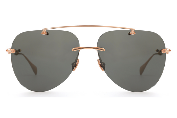 Maybach Eyewear - The Skyline I (18k Solid Rose Gold | 18k Solid Rose Gold/Palladium | Cool Grey)