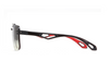 Maybach Eyewear - The President I (Black Satin | Dark Stained Eucalyptus/Ebony/Rose Red BEM | Blue/Grey Gradient)