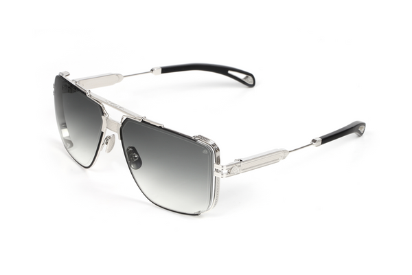 Maybach Eyewear - The Dawn I (Platinum Plated | Black Satin/Black/Velvet | Blue/Grey Gradient)