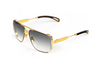 Maybach Eyewear - The Dawn I (24k Gold Plated | Black Satin/Ebony/Walnut Burr | Blue/Grey Gradient)