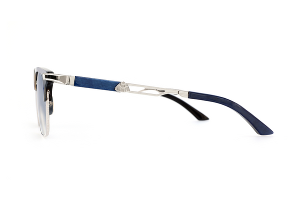 Maybach Eyewear - The Dean I (Palladium Plated | Night Blue | Blue/Grey Gradient)