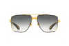 Maybach Eyewear - The Dawn I (24k Gold Plated | Black Satin/Ebony/Walnut Burr | Blue/Grey Gradient)