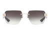 Maybach Eyewear - The Magic I (Palladium Plated | Raspberry Red BEM/MOP/Walnut Burr Anthracite/Indigo Blue BEM | Blue/Grey Gradient)