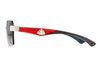 Maybach Eyewear - The Magic I (Palladium Plated | Raspberry Red BEM/MOP/Walnut Burr Anthracite/Indigo Blue BEM | Blue/Grey Gradient)