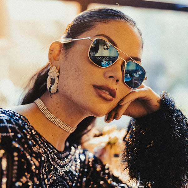 Randolph - Aviator (23k Gold | Cobalt Polarized)