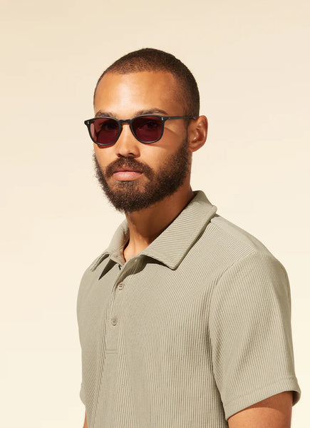 Garrett Leight - Kinney (Black Glass | Semi-Flat Pure G15)