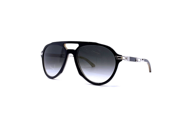 Maybach Eyewear - The Independence I (Palladium Plated/Black/White Chocolate | Blue/Grey Gradient)