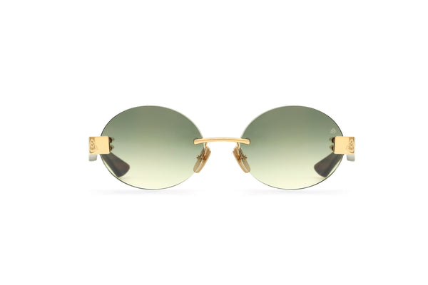Maybach Eyewear - The Magic II (22k Mellow Gold Plated | Forrest Green BEM/MOP/Karelian Birch Burr/Ebony | Green Gradient)
