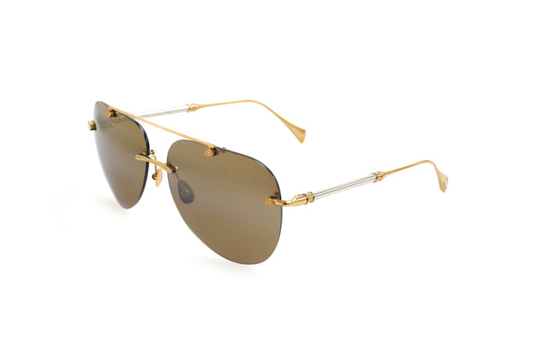 Maybach Eyewear - The Skyline I (24k Gold Plated | Gold/Palladium Plated | Light Bronze Gradient Mirror)